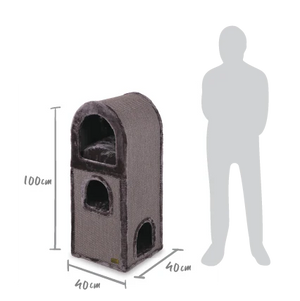 3 Chambers Cat Den - Charcoal