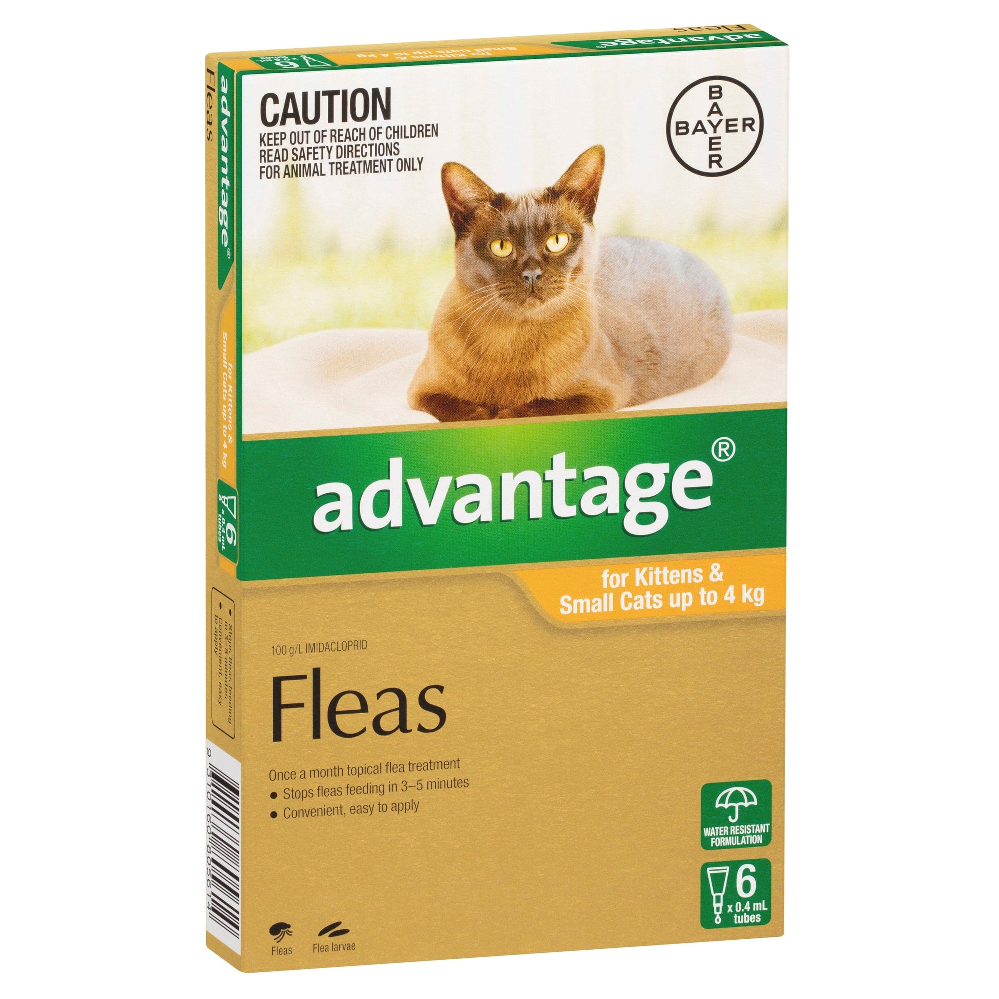 Advantage Cat Flea, & Worming Treatments Default Advantage Cat Up To 4Kg 6 Pack