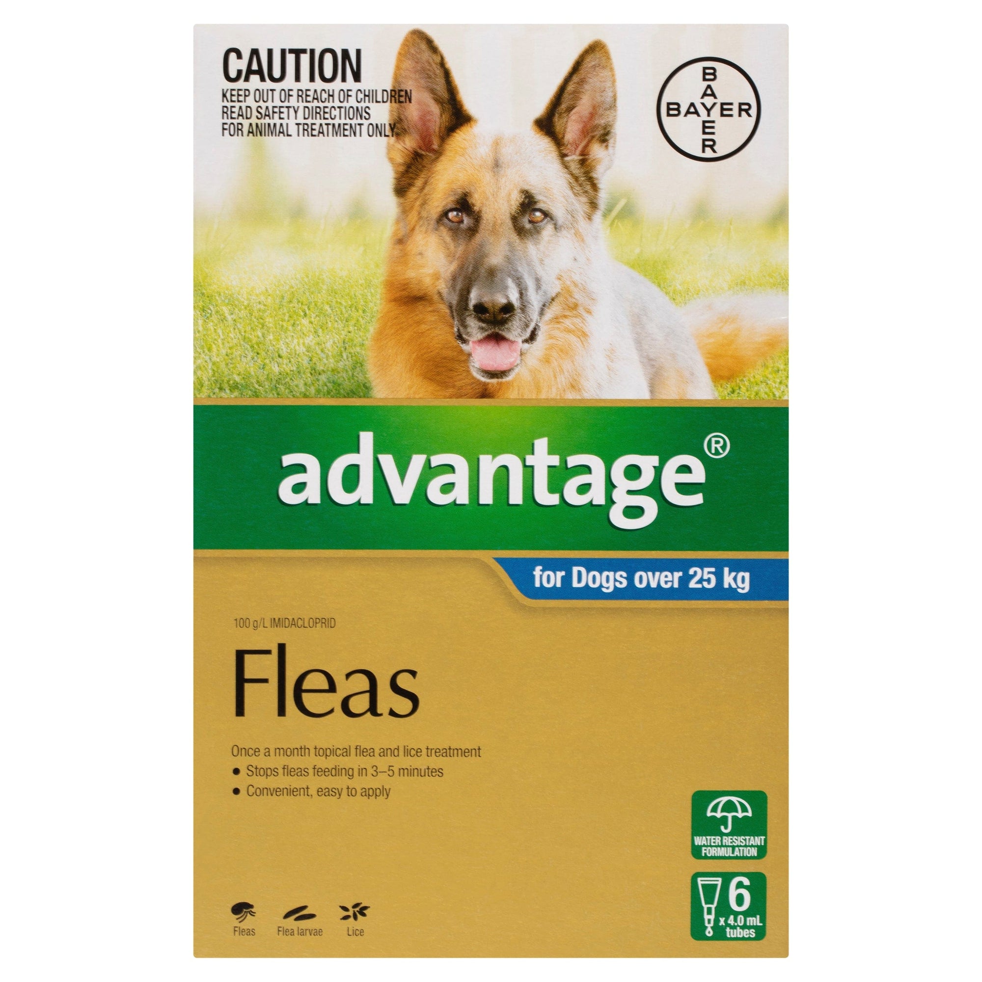 Advantage Dog Flea,Tick & Worming Treatments Advantage Dog Over 25Kg 6 Pack