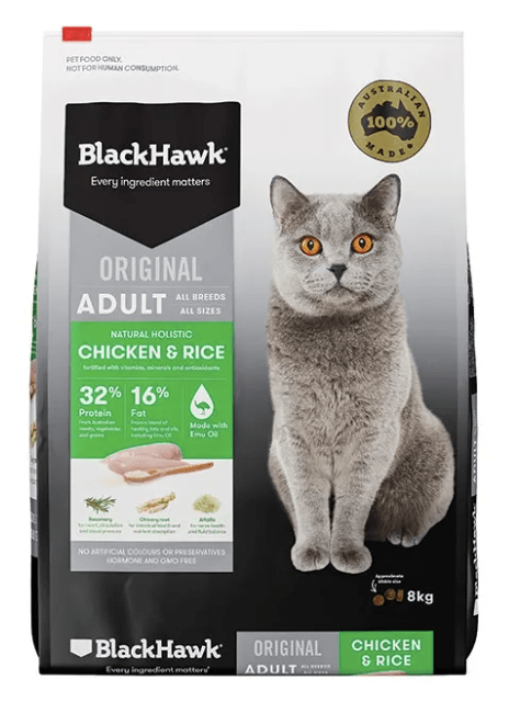 Black Hawk Cat Dry Food Black Hawk Cat Chicken & Rice 8Kg