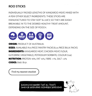 BlackDog Dog Treats Default BlackDog Roo Sticks