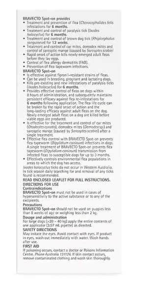 Bravecto Dog Flea,Tick & Worming Treatments Bravecto Chew For Large Dogs 3 Month Pack 20-40kg