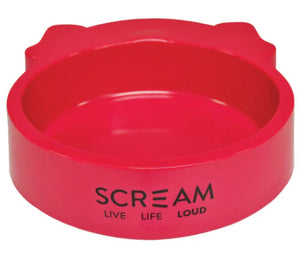 Scream Dog Face Heavy Duty Plastic Dog Bowl