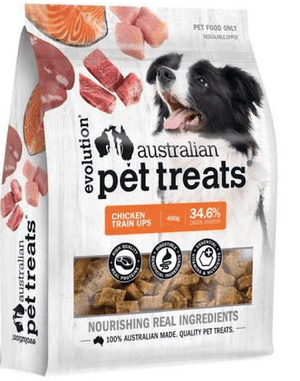 Evolution Pet Dog Treats Australian Pet Treat Chicken Train Ups 500g