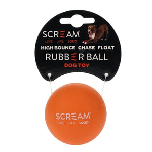 Scream RUBBER BALL DOG TOY- Medium
