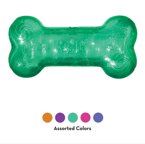 Kong Dog Toy Kong Squeeze Crackle Bone Assorted Colour Large