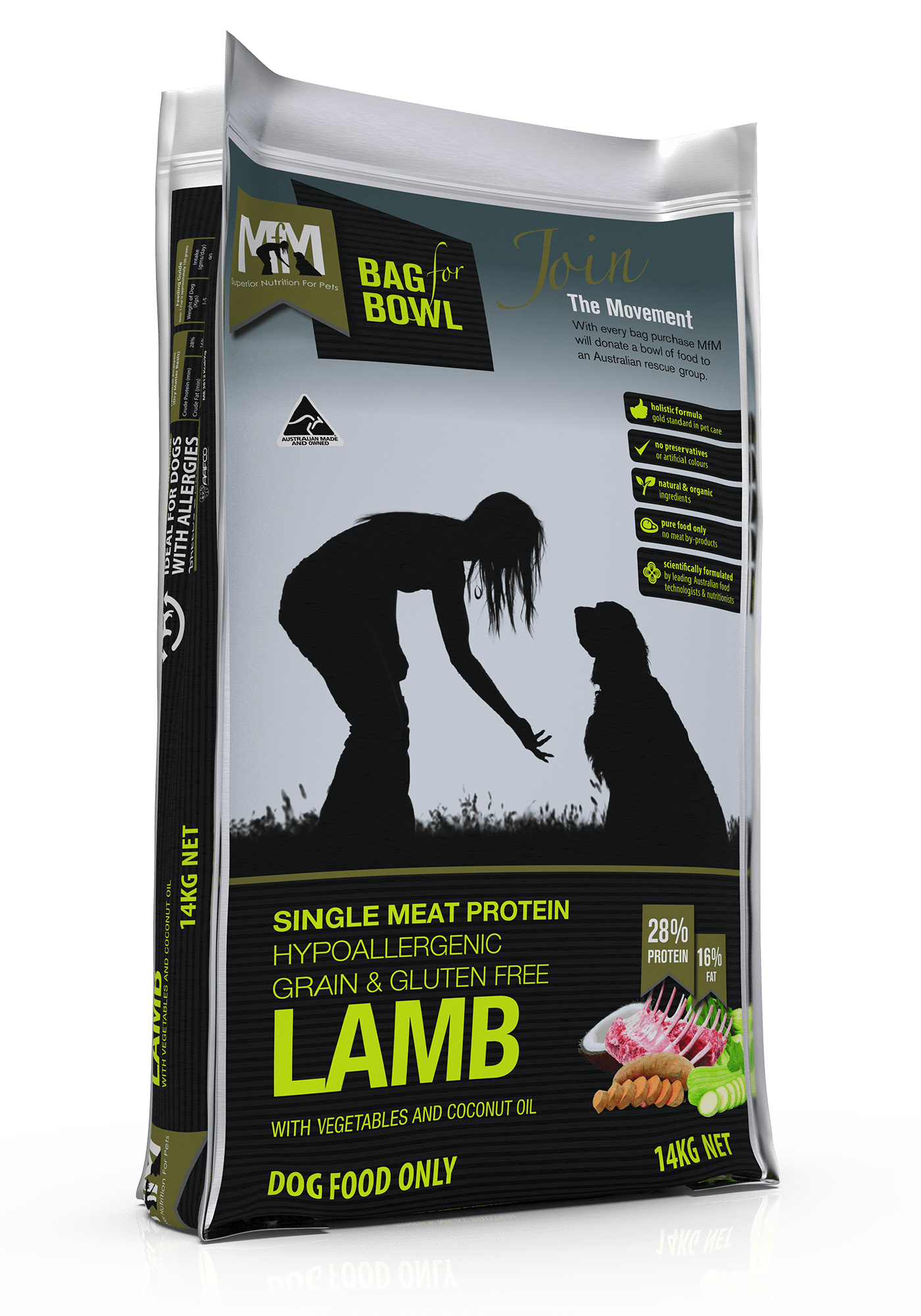 Meals For Mutts Dog Dry Food Default Meals For Mutts Grain Free Single Protein Lamb 14Kg