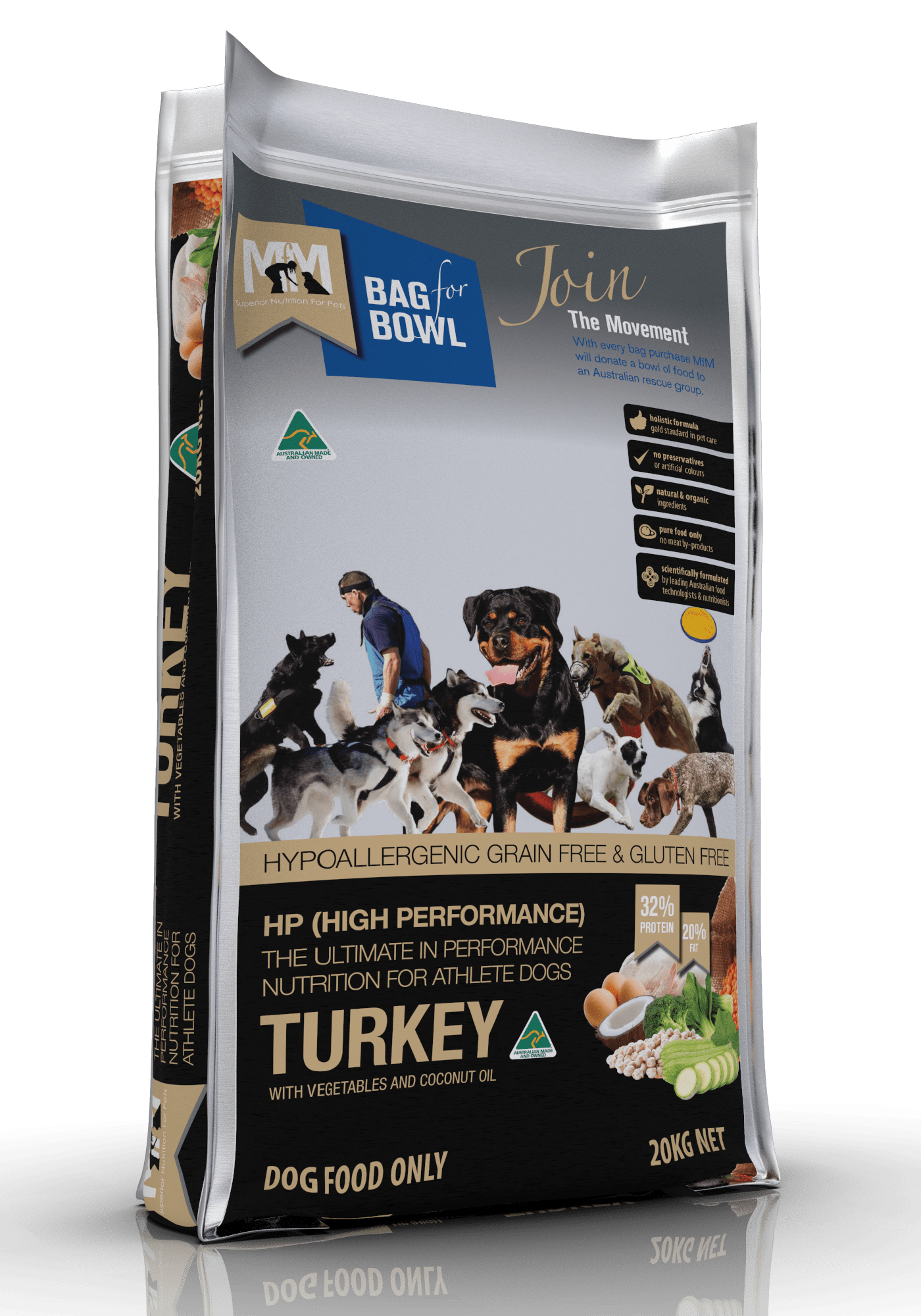 Meals For Mutts Dog Dry Food Default Meals For Mutts Hi Perform Grain Free 20Kg
