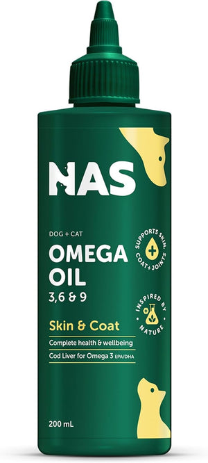 Natural Animal Solutions Dog & Cat Omega 3 6 9 Fish Oil 200ml