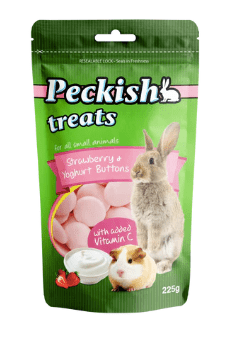 Peckish Small Animal Treats & Accessories Peckish Strawberry Yoghurt Button 225g