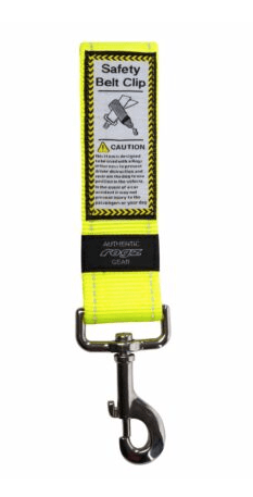 Rogz Dog Collars, Leads & Harnesses Yellow Rogz Car Safety Belt Clip