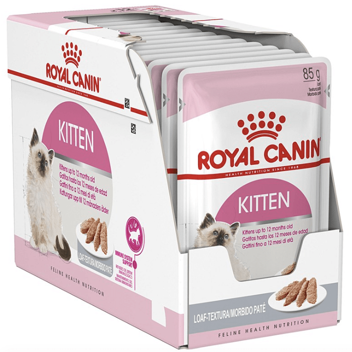 Royal Canin Cat Wet Food Royal Canin Kitten Loaf 12 x 85g pouches
