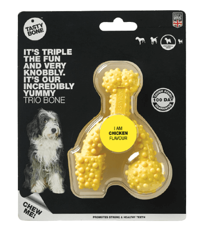 Tasty Bone Dog Toy Tasty Bone Nylon Trio Bone Chicken Small