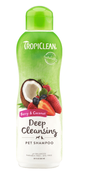 Tropiclean Dog Shampoo & Conditioners TropiClean Berry & Coconut Deep Cleansing Dog & Cat Shampoo 20oz