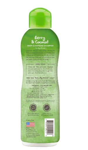 Tropiclean Dog Shampoo & Conditioners TropiClean Berry & Coconut Deep Cleansing Dog & Cat Shampoo 20oz