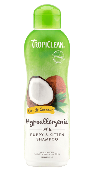 Tropiclean Dog Shampoo & Conditioners TropiClean Gentle Coconut Hypoallergenic Puppy & Kitten Shampoo 20oz