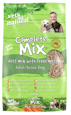 Vets All Natural Dog Dry Food Vets All Natural Complete Adult/Senior 15Kg