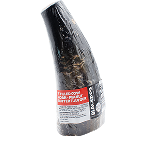 BlackDog 7″ FILLED COW HORN – Bacon Flavour