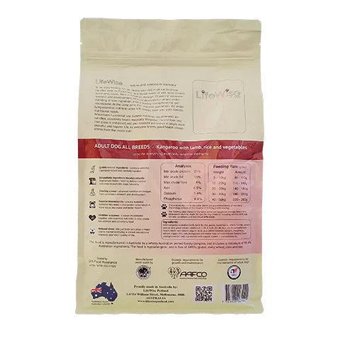 LifeWise Dog Dry Food Lifewise Kangaroo and Lamb 2.5kg
