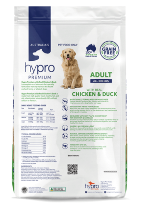 Hypro Premium Dog Food Adult Chicken & Duck Grain Free 20kg