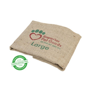 Fitted Hessian Dog Bed Cover