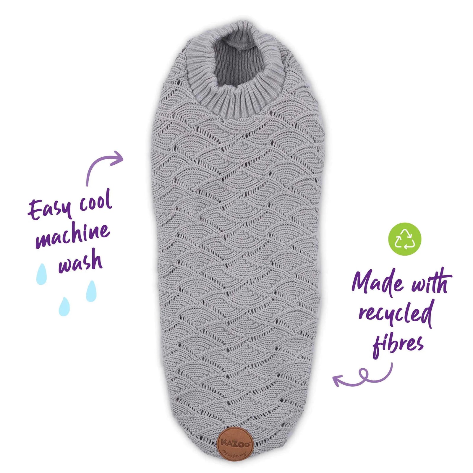 Kazoo Grey Wave Dog Jumper XX-Small