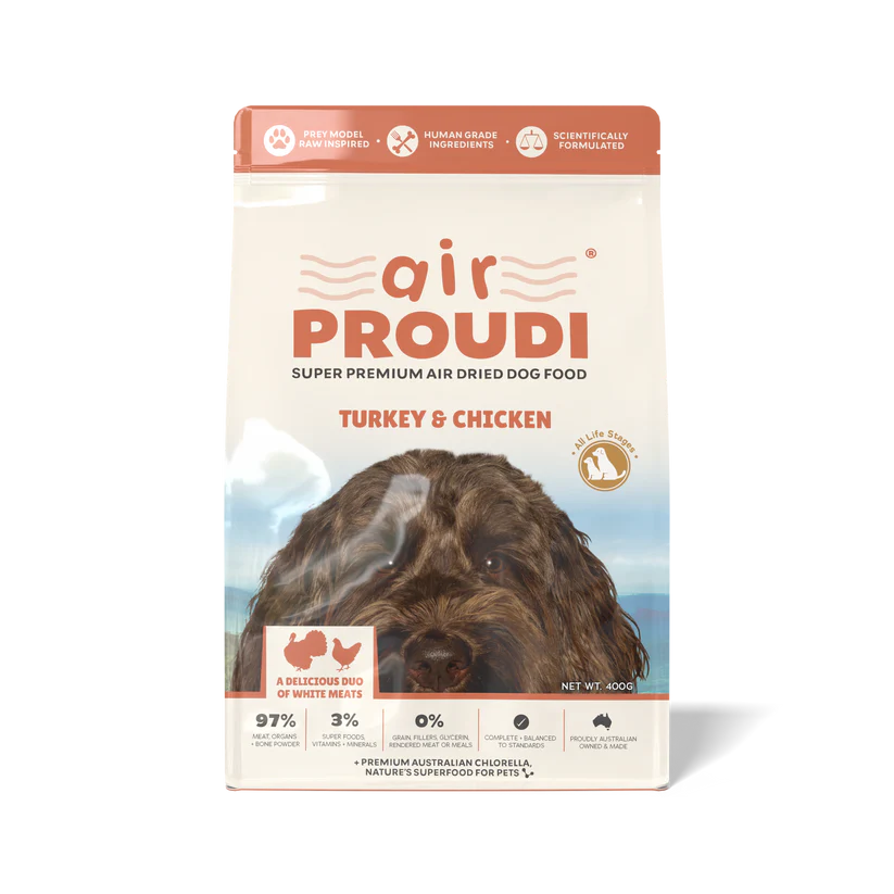 Proudi Turkey & Chicken Air Dried - for Dogs 400g