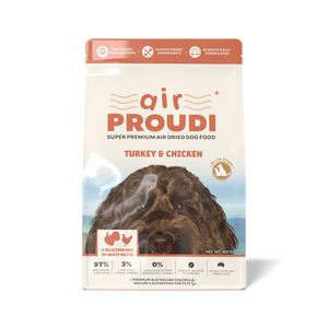 Proudi Turkey & Chicken Air Dried - for Dogs 400g