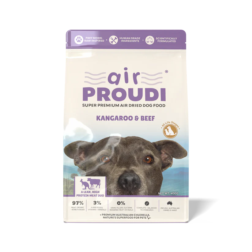 Proudi  Kangaroo & Beef Air Dried - for Dogs 400g