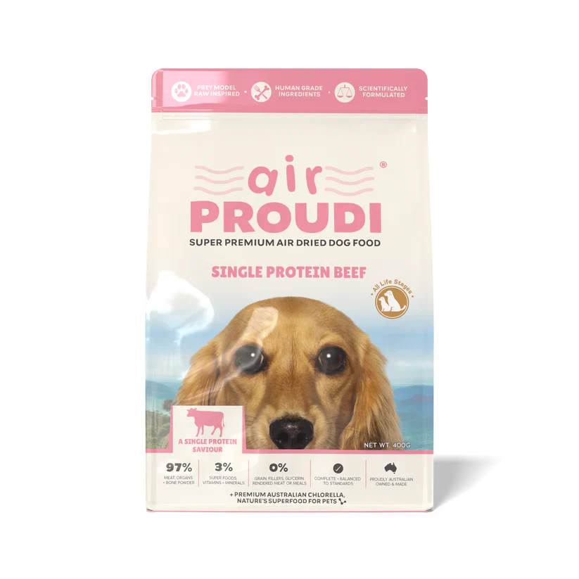 Proudi Single Protein Beef Air Dried - for Dogs 400g