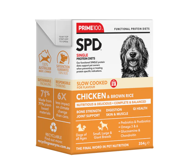 Prime100 SPD™ Slow Cooked Chicken & Brown Rice 354g
