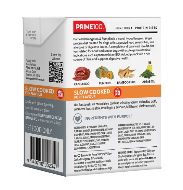 Prime100 SPD™ Slow Cooked Kangaroo & Pumpkin 354g
