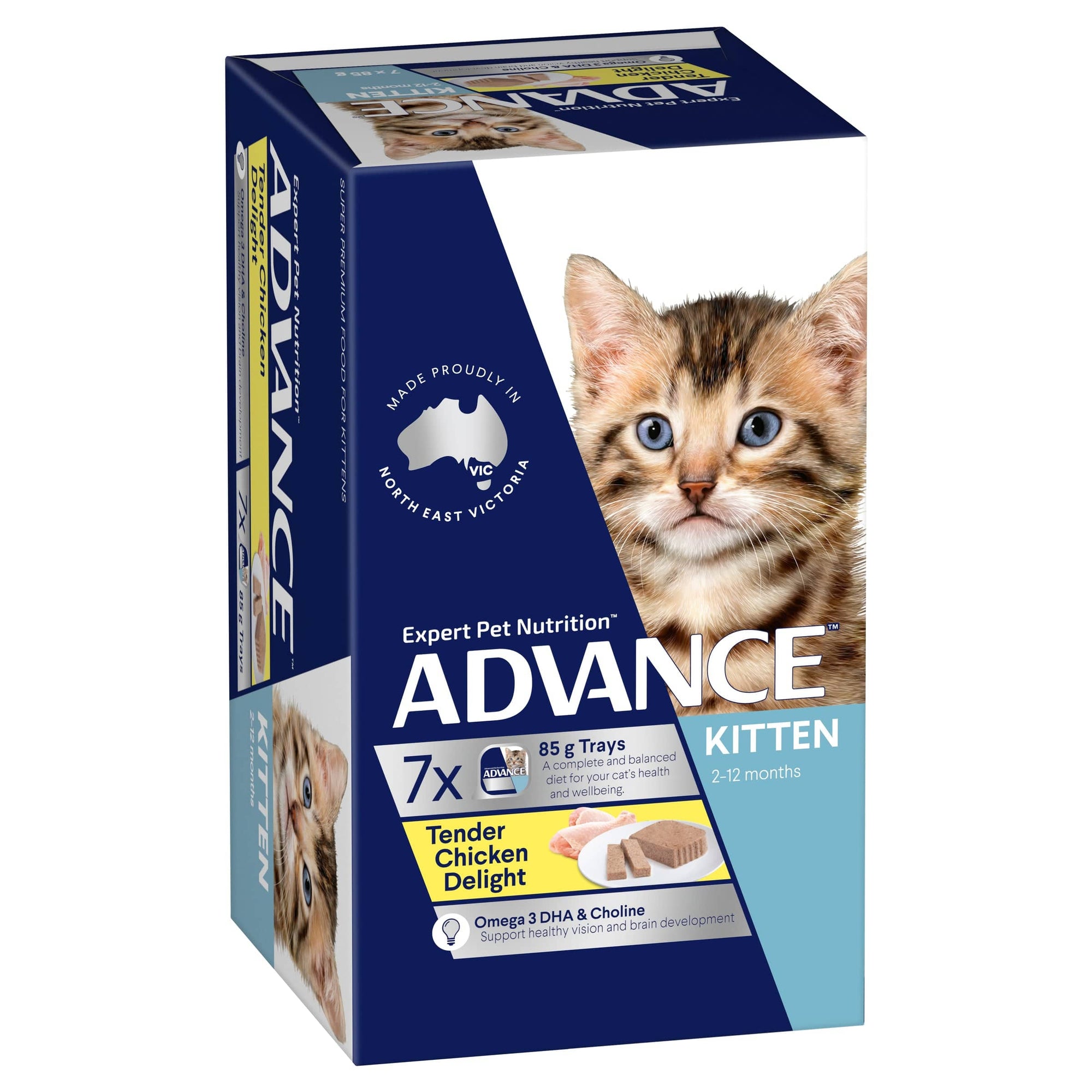 Advance Cat Wet Food Advance Kitten Chicken 7 x 85g pouches