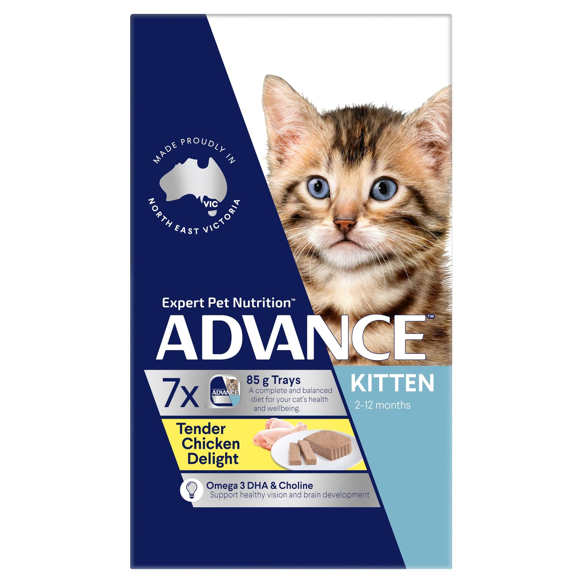 Advance Cat Wet Food Advance Kitten Chicken 7 x 85g pouches