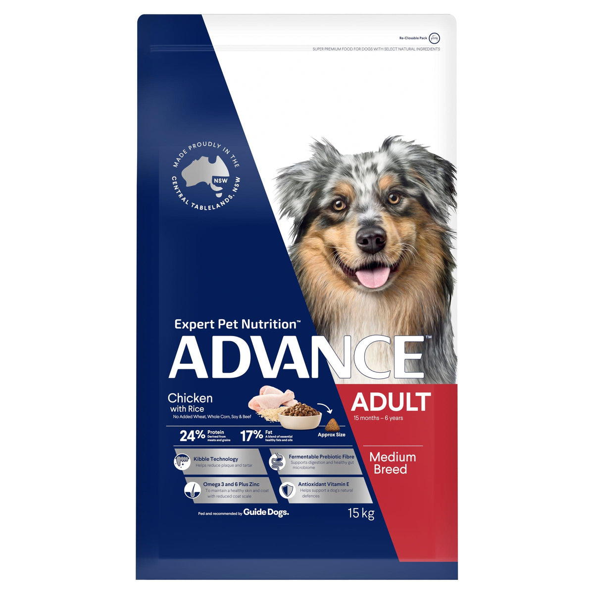 Advance Dog Dry Food Advance Dog Chicken 15Kg