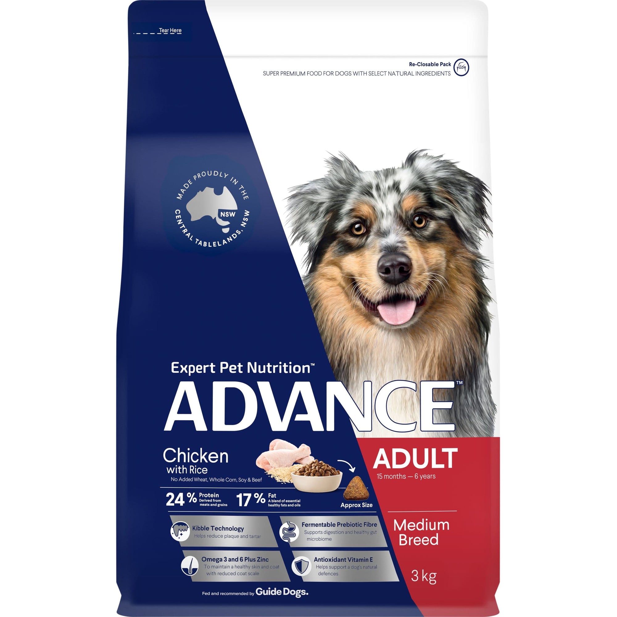 Advance Dog Dry Food Advance Dog Chicken 3Kg