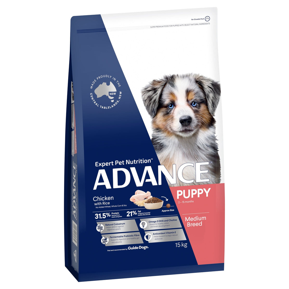 Advance Dog Dry Food Advance Medium Breed Chicken & Rice 15Kg
