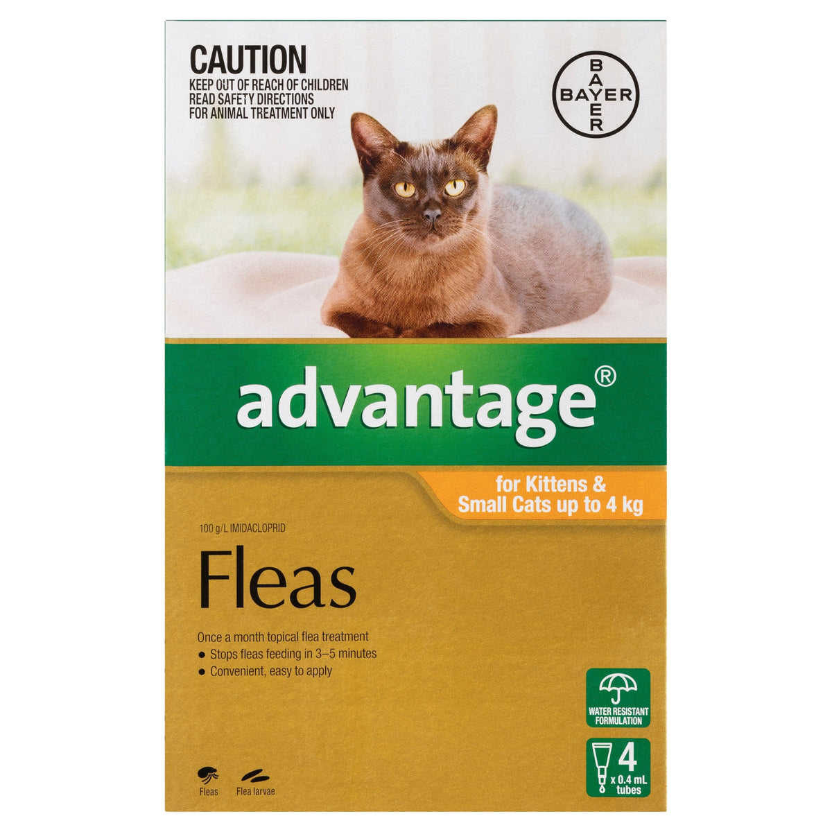 Advantage Cat Up To 4Kg 4 Pack - Robbos pet barn