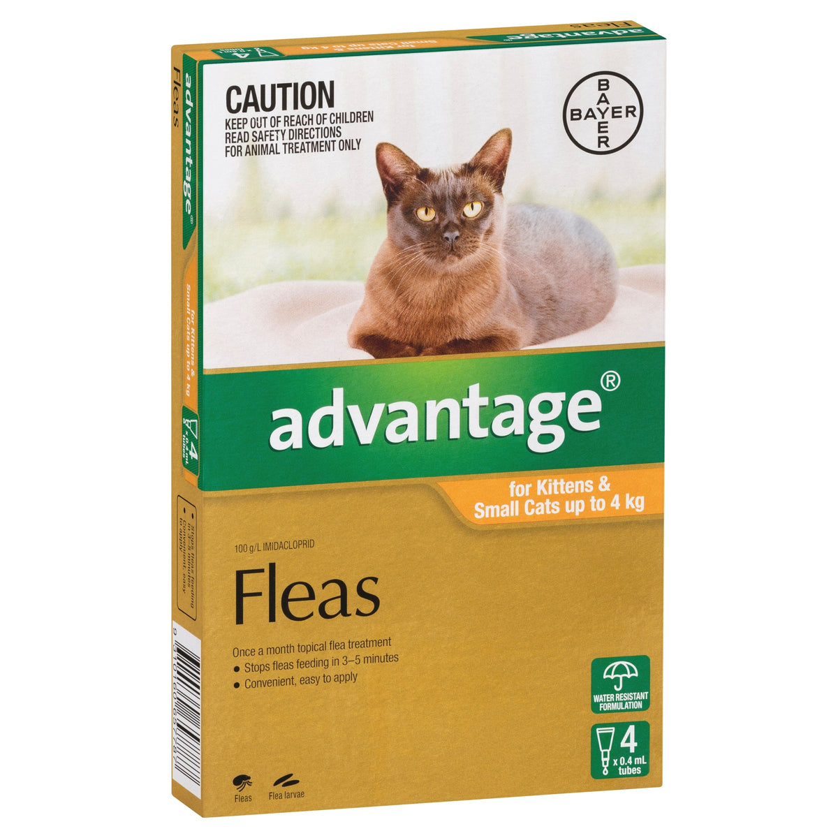 Advantage Cat Flea, & Worming Treatments Default Advantage Cat Up To 4Kg 4 Pack