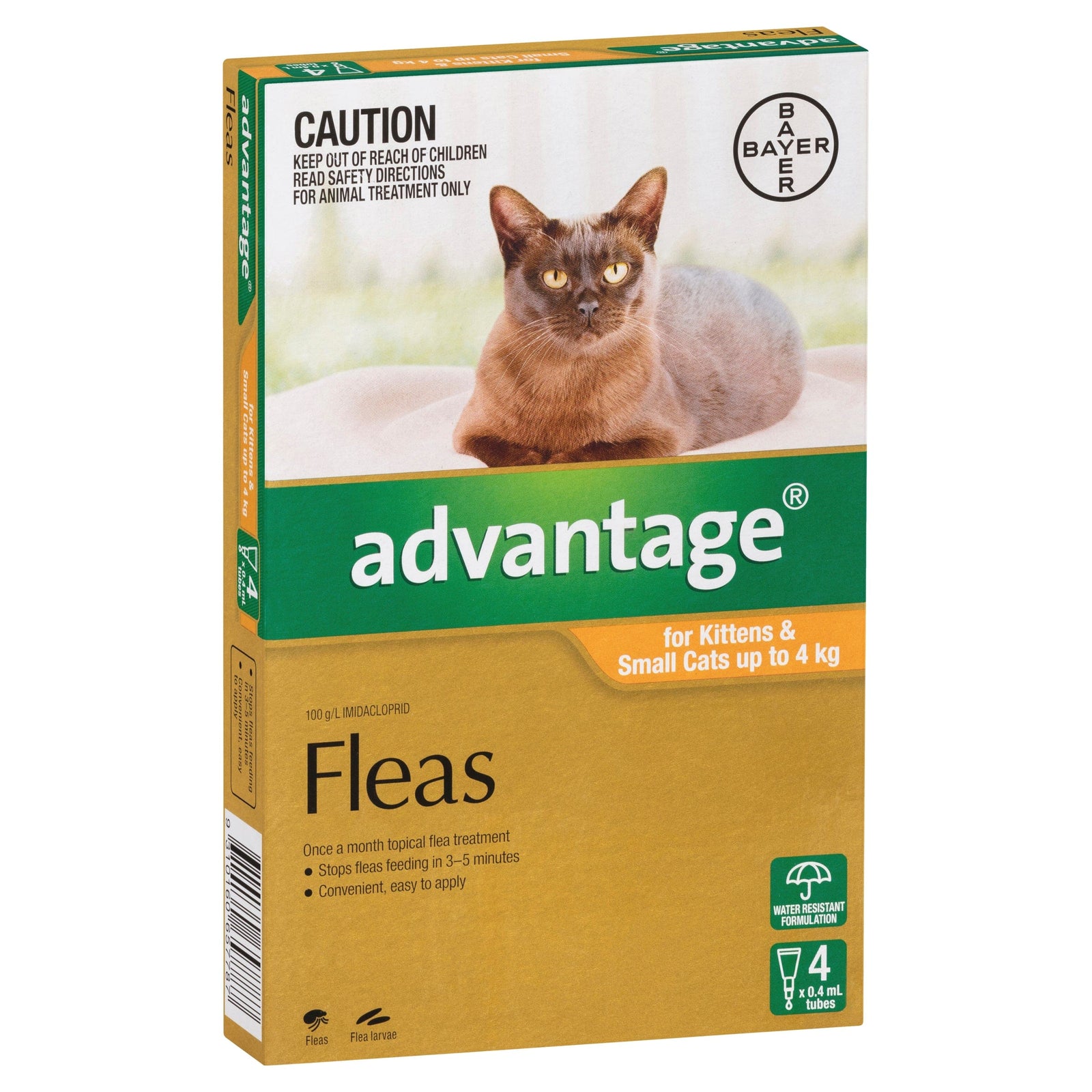 Advantage Cat Flea, & Worming Treatments Default Advantage Cat Up To 4Kg 4 Pack