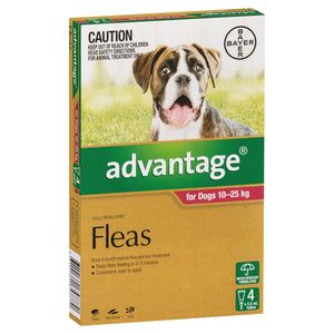 Advantage Dog Flea,Tick & Worming Treatments Advantage Dog Lrg 10-25Kg 4 Pack