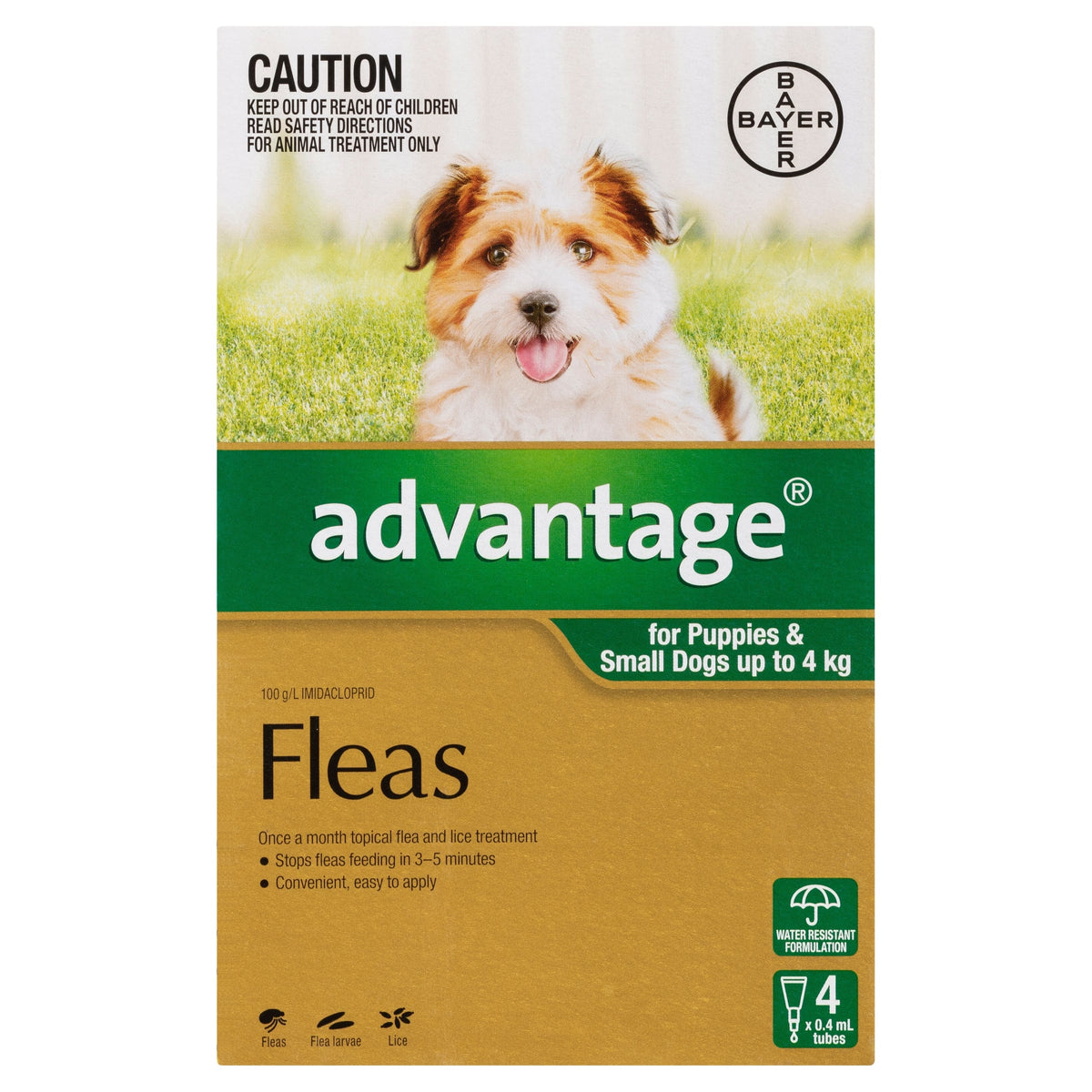 Advantage Dog Flea,Tick & Worming Treatments Advantage Dog Sml Up To 4Kg 4 Pack