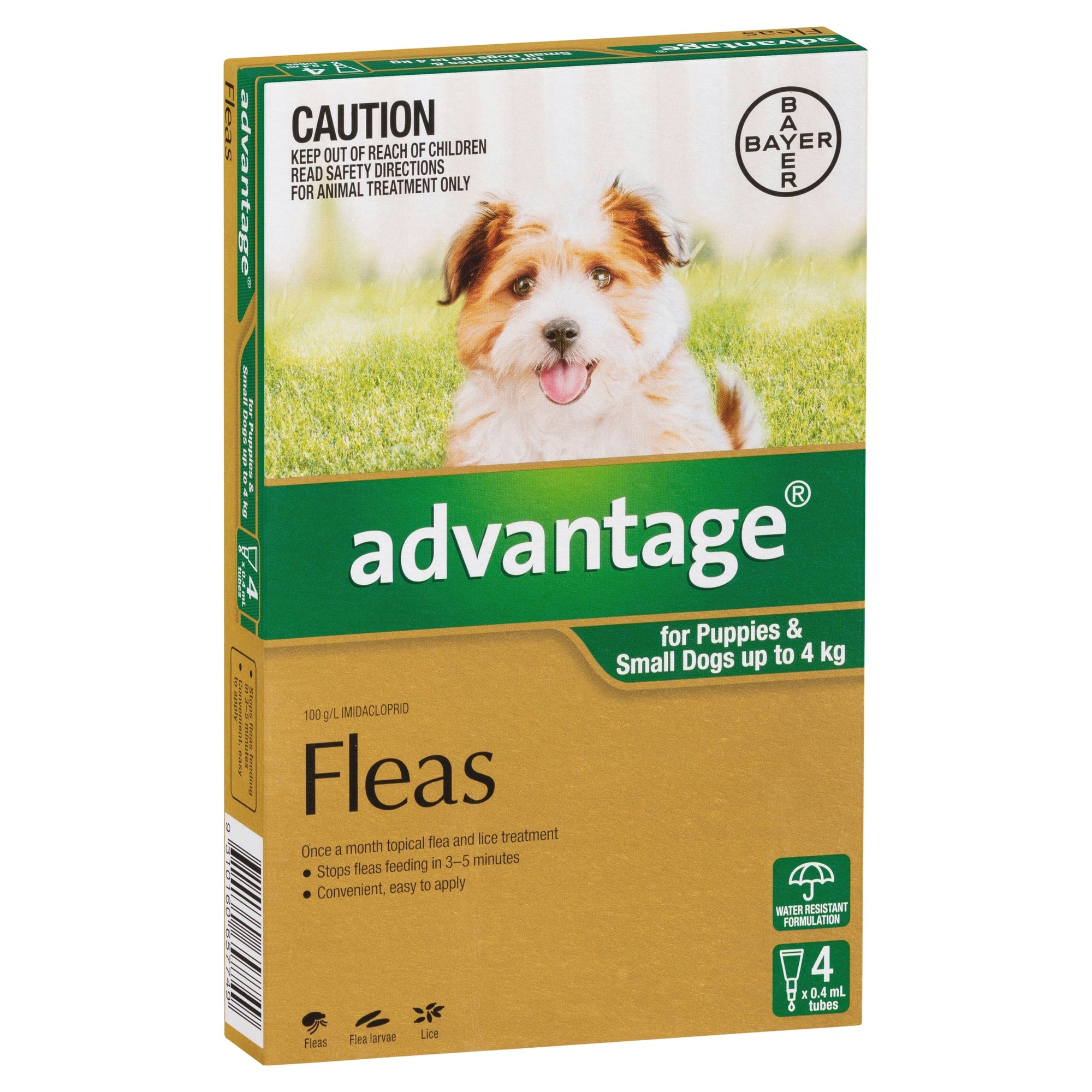 Advantage Dog Flea,Tick & Worming Treatments Advantage Dog Sml Up To 4Kg 4 Pack
