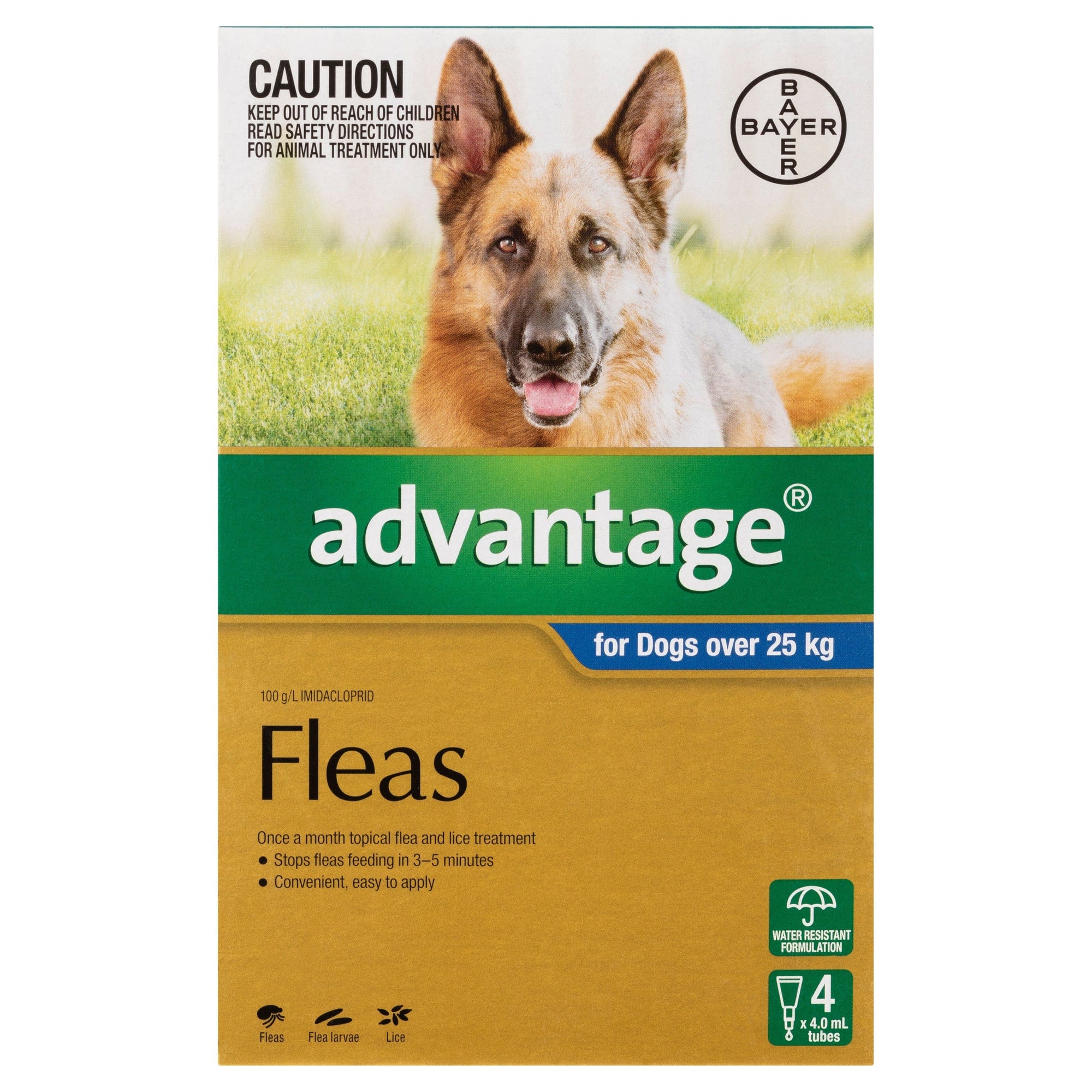 Advantage Dog Flea,Tick & Worming Treatments Advantage Dog Xlge Over 25Kg 4 Pack