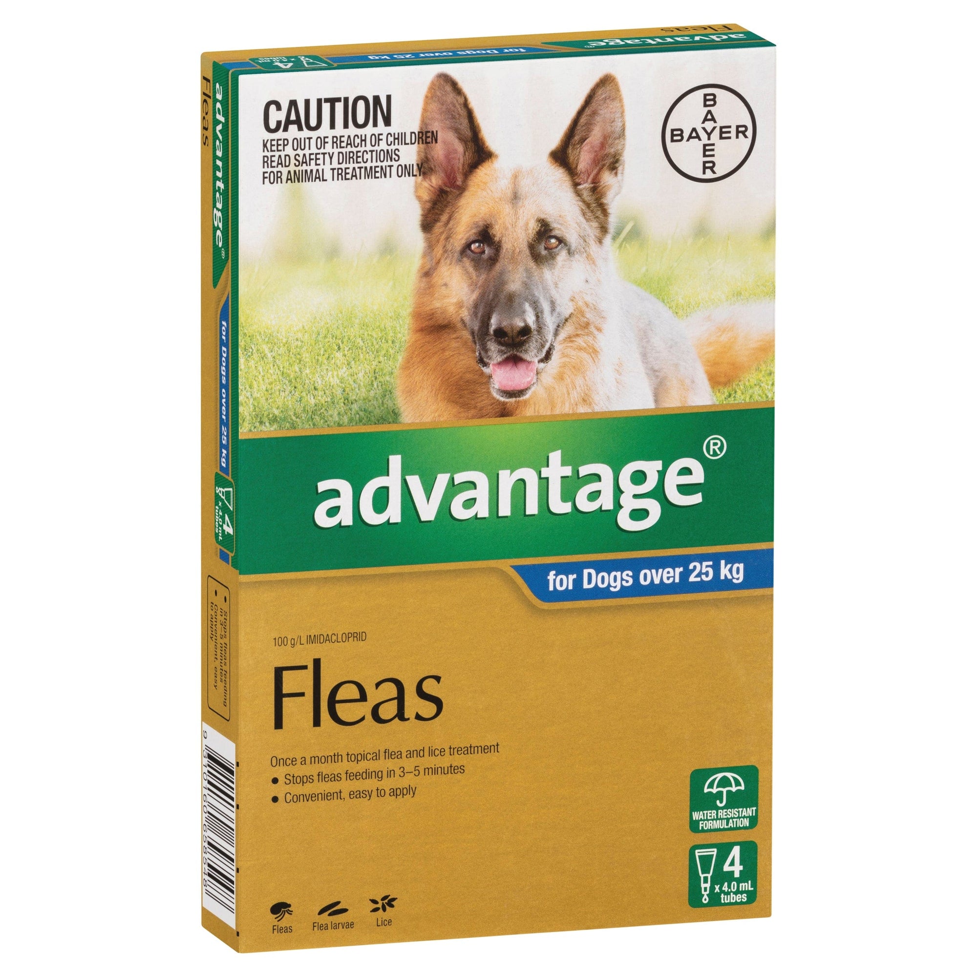 Advantage Dog Flea,Tick & Worming Treatments Advantage Dog Xlge Over 25Kg 4 Pack