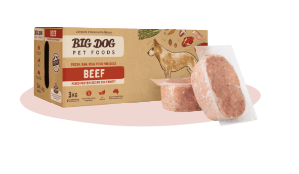 Raw Meat Petbarn Raw Food Big Dog Barf Beef 3kg (12 X 250g