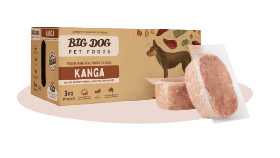 Big Dog Dog Raw Food Big Dog Barf Kangaroo 3kg (12 x 250g individual patties)