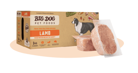 Big Dog Dog Raw Food Big Dog Barf Lamb 3kg (12 x 250g individual patties)