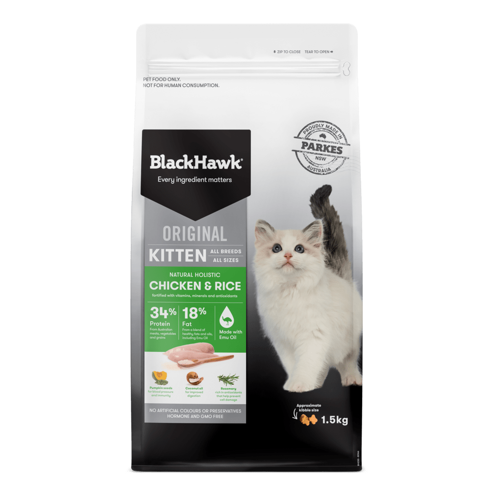 Black Hawk Cat Dry Food Black Hawk Kitten Chicken & Rice 1.5Kg