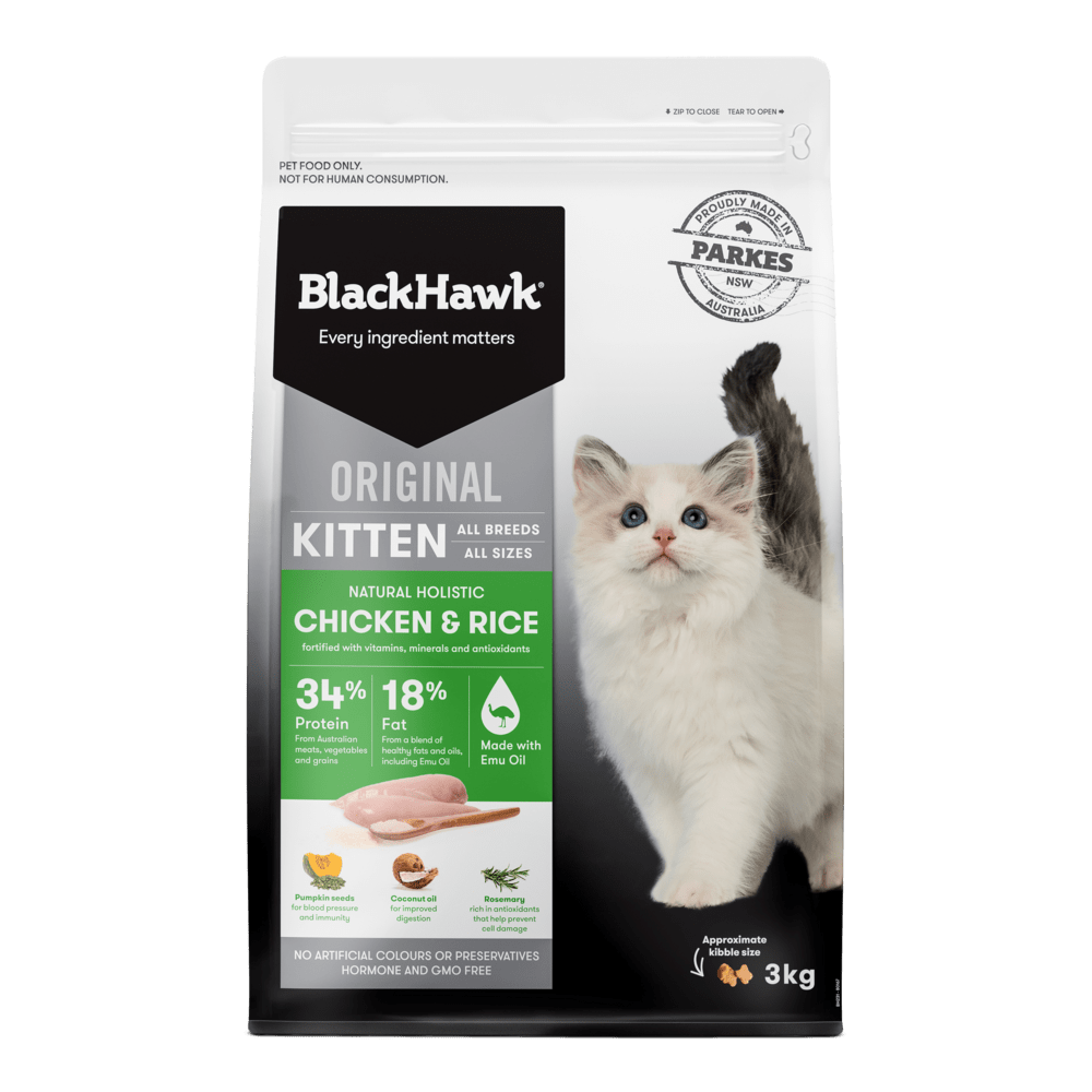 Black Hawk Cat Dry Food Black Hawk Kitten Chicken & Rice 3Kg